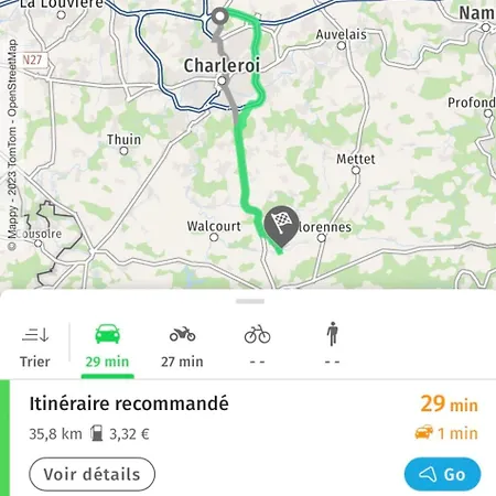 Apartament Charming In Walcourt, 30 M², With Terrace